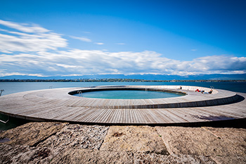Création d'un ponton circulaire - Quai de Cologny - © Implenia Suisse SA