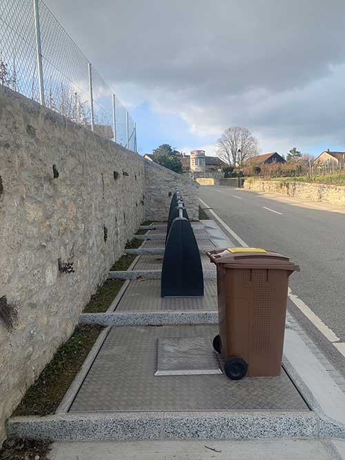 Implantation d'un point de récupération et reconstruction d'un mur historique - Satigny