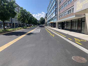 Travaux de collecteurs et aménagements cyclables - Rue du Grand-Pré - Genève